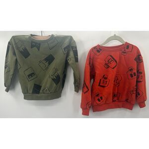 Gap Kids Halloween Pullover Sweatshirt Lot Skeleton Frankenstein 4T
